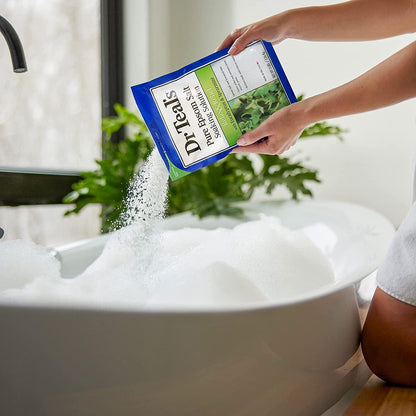 Dr Teal's Epsom Salt Magnesium Soak, Relax & Relief with Eucalyptus & Spearmint Essential Oils, 3 lbs