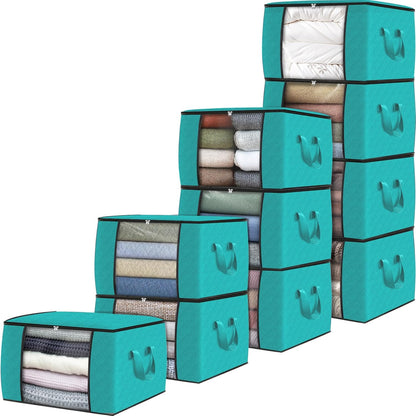 Fab totes Storage Bags for Clothes Blanket Storage Bins with Lids