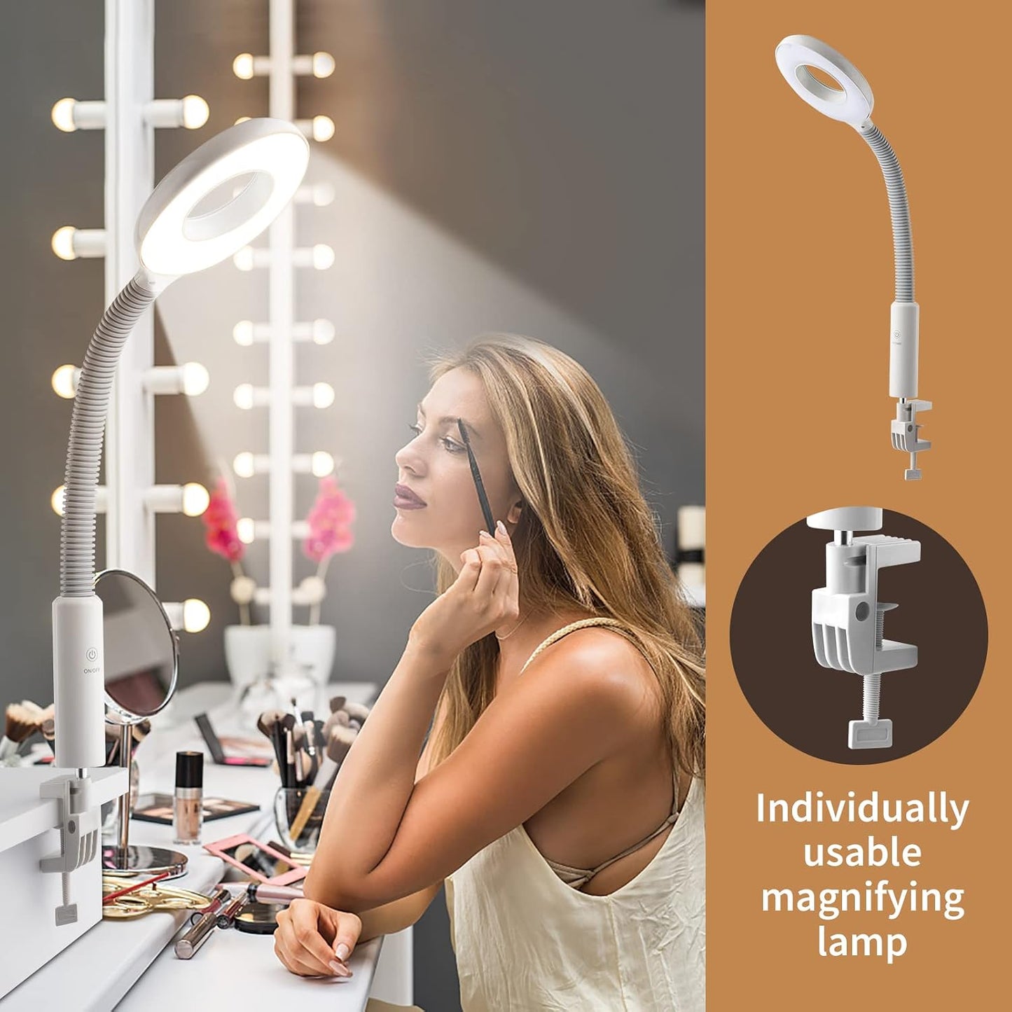 Winado 2 in 1 Facial Steamer with 5X Magnification Light, Deep Cleaning