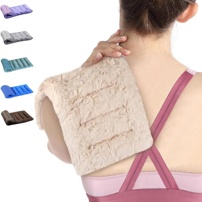 SuzziPad Microwavable Heating Pads for Neck and Shoulder Back Discomfort, 7x16 Fatigue Soothing Heated Pad Microwave, Moist Hot Packs, Unscented Heat Pack for Aches, Sore Muscle, Gray