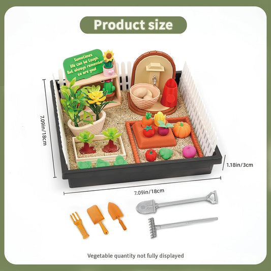 Tian Zhun Gardening Gifts for Women Mini Zen Garden for Desk Plant Lover Gifts Funny Sand Tray Therapy Kit Sand Included