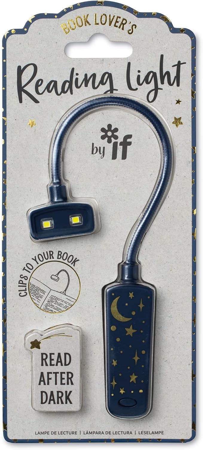 IF Compact Book Light - Moon & Stars, Dark Blue/Gold