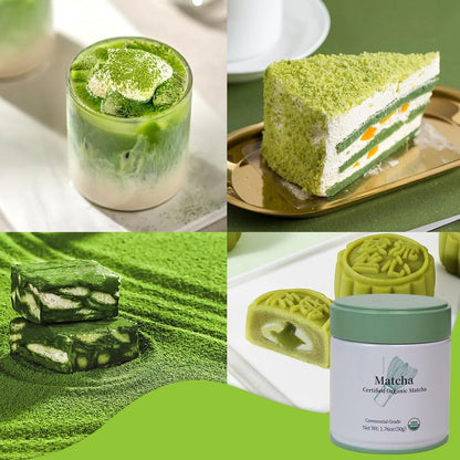 MatchAdmire Matcha Powder Premium First Harvest USDA Certified Organic Green Tea Matcha latte, Rich Flavor, 100% Vegan with No Fillers, Radiation-Free (50g Culinary Grade Matcha)