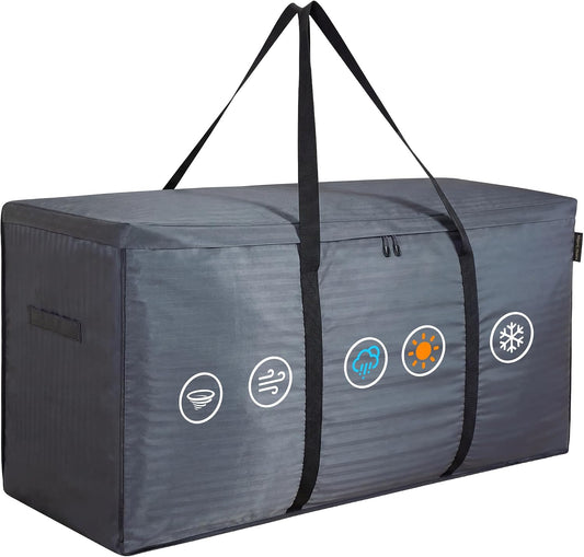storagebag Patio Cushion Storage Bag, Outdoor Cushion Storage Bag,Waterproof Extra Large Furniture Storage Bag with Handle and Zipper, 48in L x 16in W x 22in H
