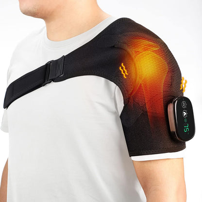 Cordless Shoulder Heating Pad with Massage, FSA Eligible Items List, Heated Shoulder Wrap Massager for Pain, Rotator Cuff Heating Pad HSA Approved Products Only