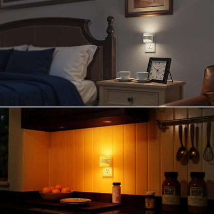 Briignite Night Light, Night Lights Plug into Wall, Soft White LED Nightlight for Kids, Adjustable Brightness 0-100LM, Dusk to Dawn Sensor, Soft Light for Bedroom, Hallway, Nursery, 2 Pack