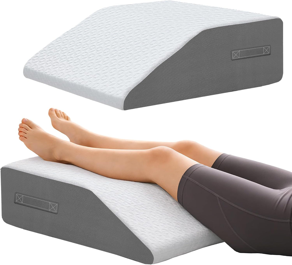 Wedge Pillow for Sleeping, 7.5" Memory Foam Bed Wedge Pillow