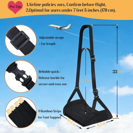 Foot Hammock for Plane Travel, Portable Airplane Travel Essential