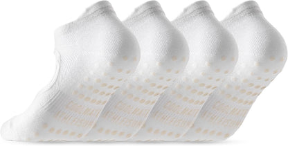 COOLMATE Pilates Socks with Grips for Women, Yoga Socks, Crew Non Slip Women for Barre, Pilates Gifts for Women - Colors A