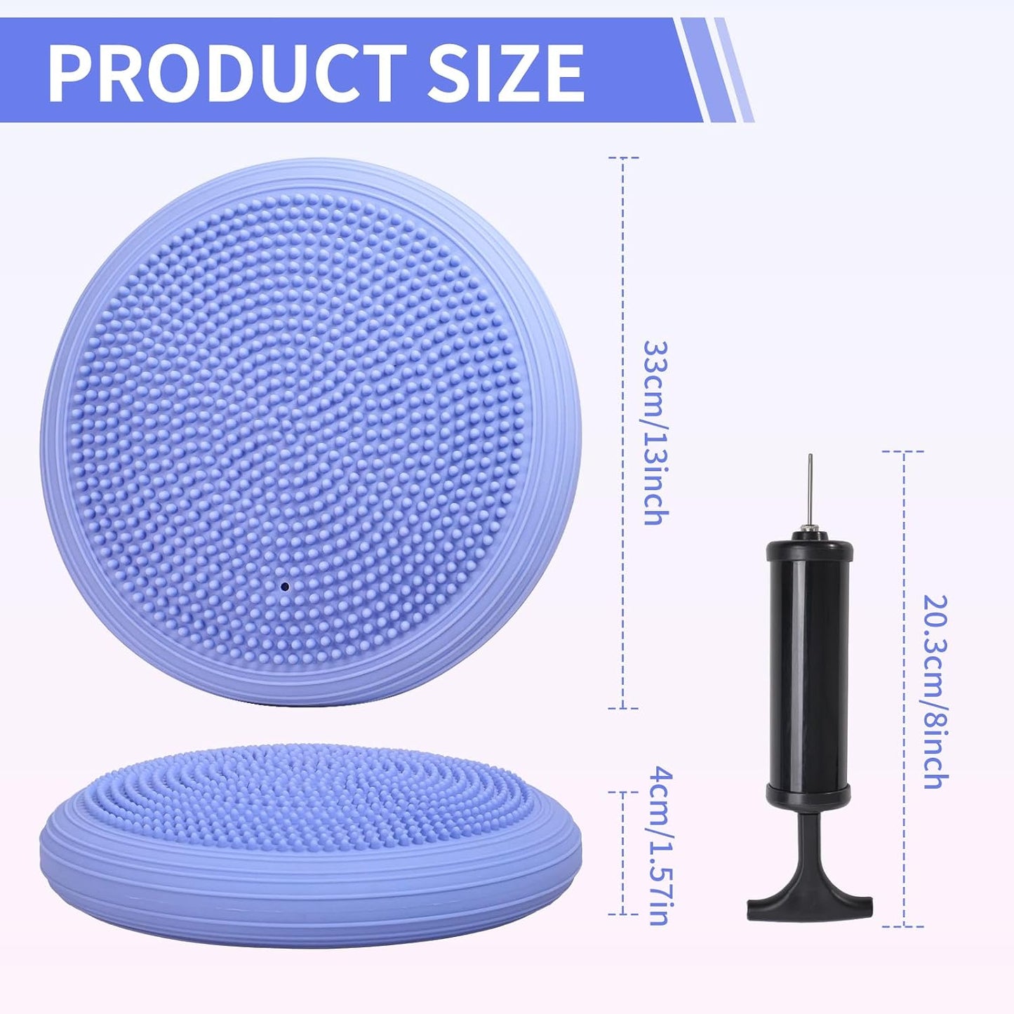 Wobble Cushion Wiggle Seat Balance Disc Board for Sensory Seating, Flexible Balance Pad for Posture & Core Training, Stability Wobble Disc for Home Office Gym and Physical Therapy