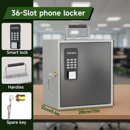 36 Slots Cell Phone Locker with Smart Lock, Metal Storage Cabinet