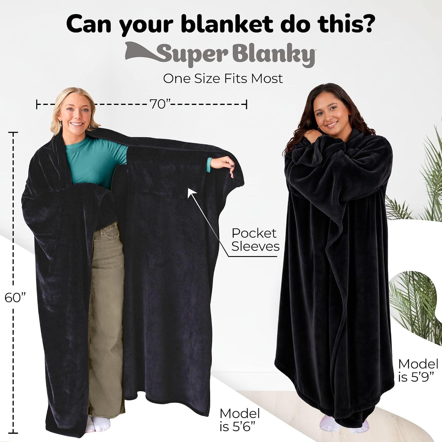 Super Blanky Wearable Blankets for Women & Men, Graduation Day Gift for Her, Cozy Gifts for Women, Wife Birthday Gifts Ideas