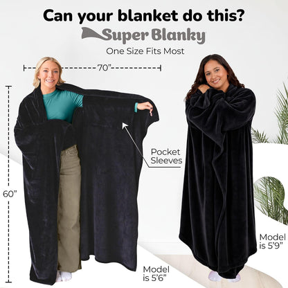 Super Blanky Wearable Blankets for Women & Men, Graduation Day Gift for Her, Cozy Gifts for Women, Wife Birthday Gifts Ideas