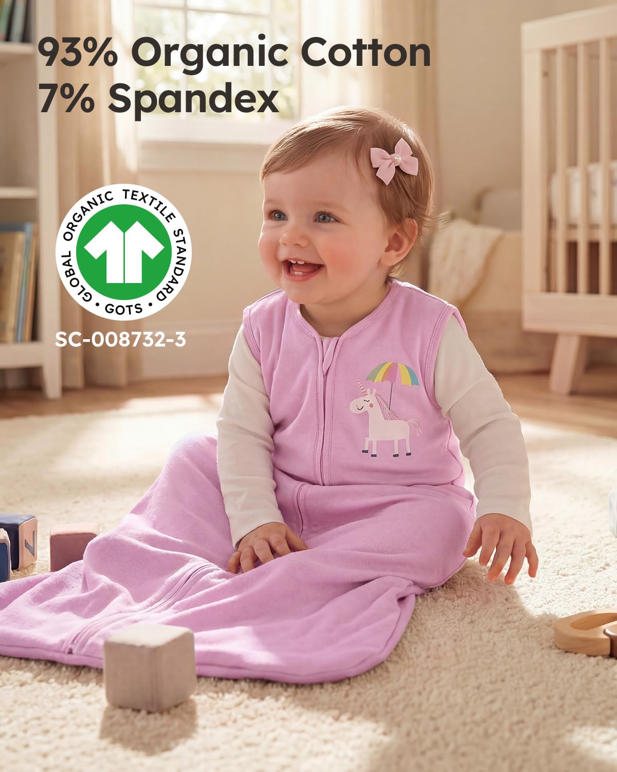 Yoofoss Baby Sleep Sack Baby Wearable Blanket 100% Cotton 2-Way Zipper Toddler Sleeping Sack