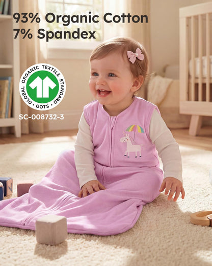 Yoofoss Baby Sleep Sack Baby Wearable Blanket 100% Cotton 2-Way Zipper Toddler Sleeping Sack