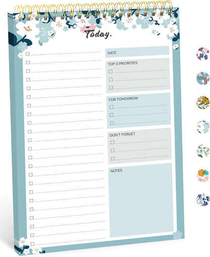 Taja To Do List Notepad - To Do List Notebook for Work with 52 Sheets, 9.8" x 6.5", Undated Daily Planner Perfect for Daily Tasks and Goal Setting, Notepad Suitable for Office, Home & School - Violet Dream