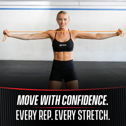 4KOR 41” Resistance Band 2-Pack – 5–15 lb Exercise Bands with a Satisfying Stretch from Sri Lankan Latex – Long Fitness Loops for Physical Therapy, Stretching, Workout or Light Pull-Up Assistance