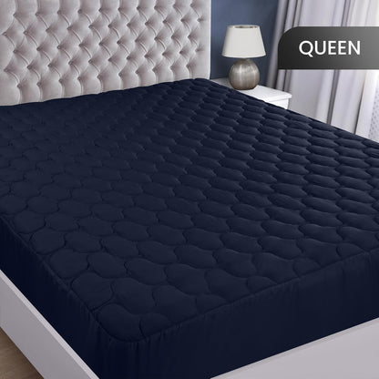 Utopia Bedding Waterproof Mattress Protector, Queen Mattress Pad, Noiseless Quilted Fitted Cover with Deep Pocket Stretches up to 16 Inches (White)
