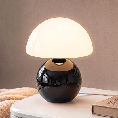 Dawnwake Mushroom Lamp Table Lamp for Bedroom-Small Desk Table Lamps,White