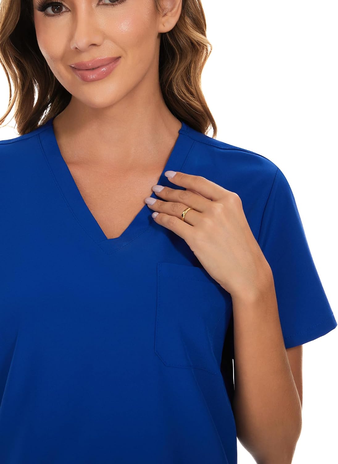 COZYFIT Scrubs for Women Set - Stretch V-Neck Scrub Top & Jogger Pant with 8 Pockets COZY SCRUBS - Colors A