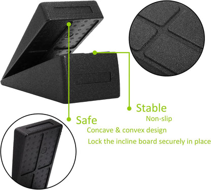 Yesland 3 Pcs Slant Board for Calf Stretching, 5 Adjustable Angles Foot Stretcher Incline Board, Non-Slip Foam Squat Wedge for Physical Therapy, Home Exercise