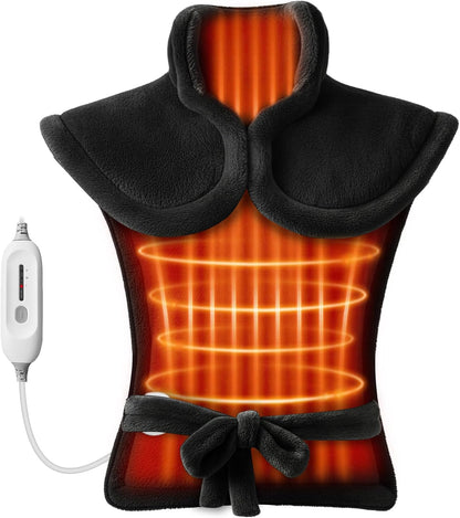 COMFIER Large Heating Pad for Back, FSA Eligible HSA Heating Pad for Neck and Shoulders and Back, Heated Neck Wrap, 3 Heat Levels & 90-Mins Auto Shut Off, Fathers Day Dad Gifts for Men Husband