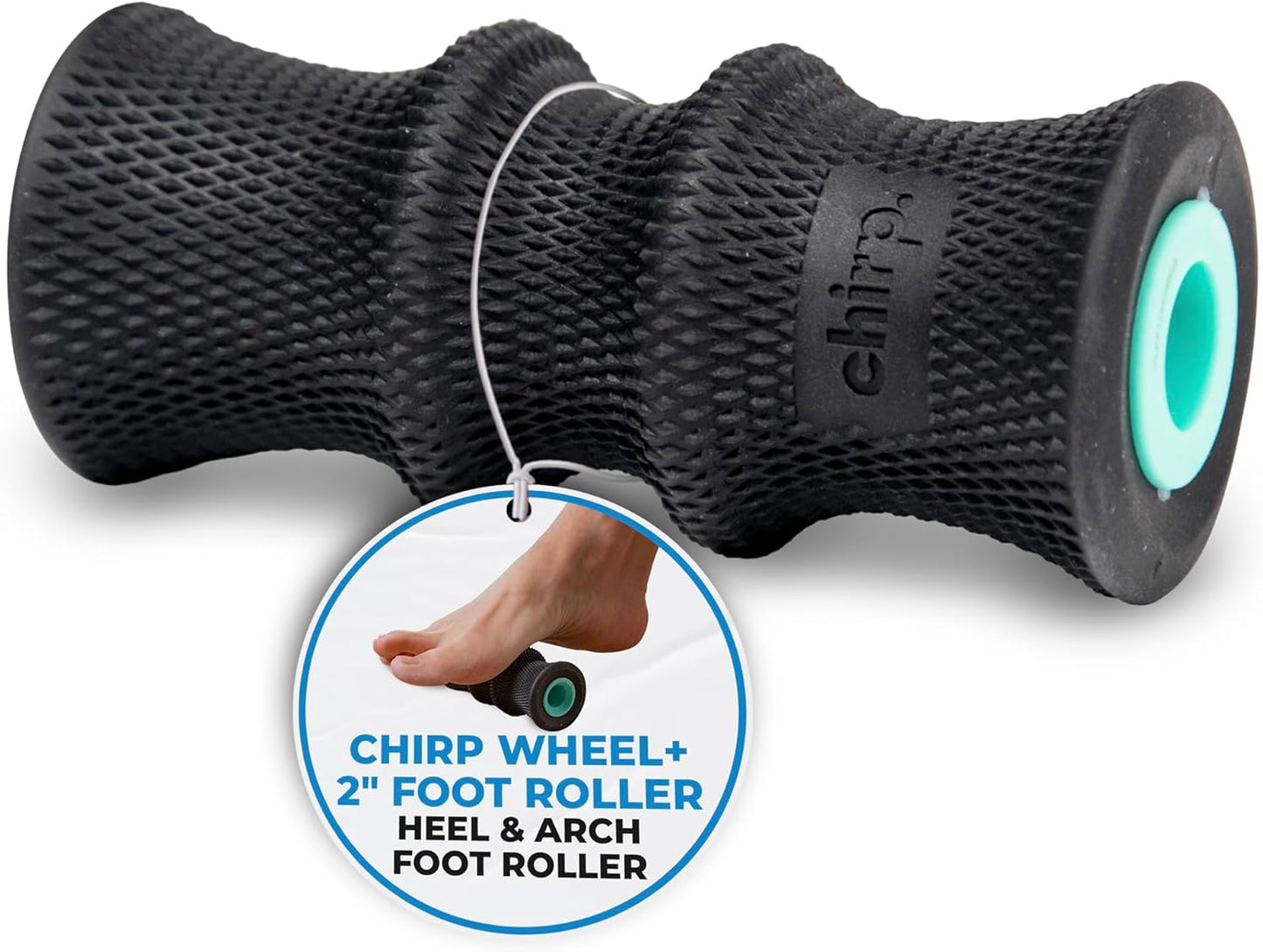 Chirp Wheel Foam Roller - Targeted Back & Neck Pain Relief, Muscle Massage, Trigger Point Therapy, High-Density Foam Tool for Physical Therapy, Stretching & Exercise, 500lbs Capacity, 12-Inch Mint