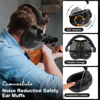 Noise Reduction Ear Protection Ear Muffs, Shooting Ear Protection, SNR 28dB Noise Cancelling Headphones for Adults Kids Autism, Hearing Protection for Shooting,Gun Range,Mowing