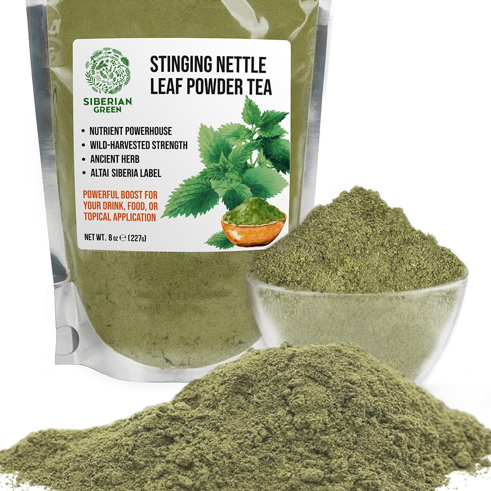 Siberian Green Stinging Nettle Leaf Pure Tea 8 oz (227g) Urtica Dioica Herbal Powder Smoothies Soup Drinks Food Baking