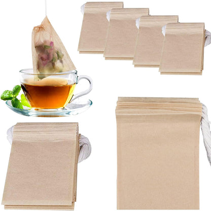 NEPAK 600 Pcs Disposable Tea Bags with Drawstring,Tea Filter Bags,Empty Tea Bags for Loose Leaf Tea(2.36 x 3.15 inch)