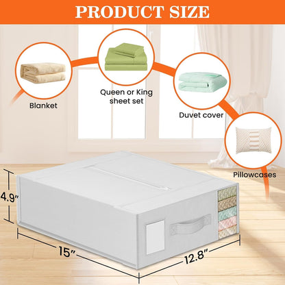 WOWBOX Bed Sheet Organizers and Storage,Closet Organizer Under Bed Storage