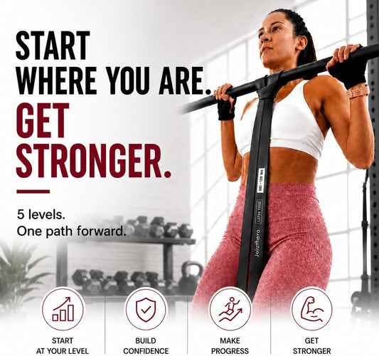 Latex Free Pull Up Assistance Resistance Bands - Set of 5