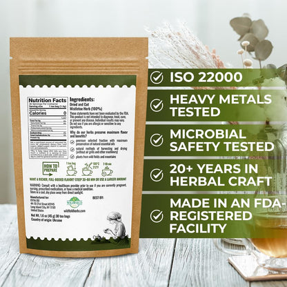 30 Bags Dried Mistletoe Herb Tea (Viscum) - 30 Count 1.5g Tea Bags Mistletoe Herb Muerdago