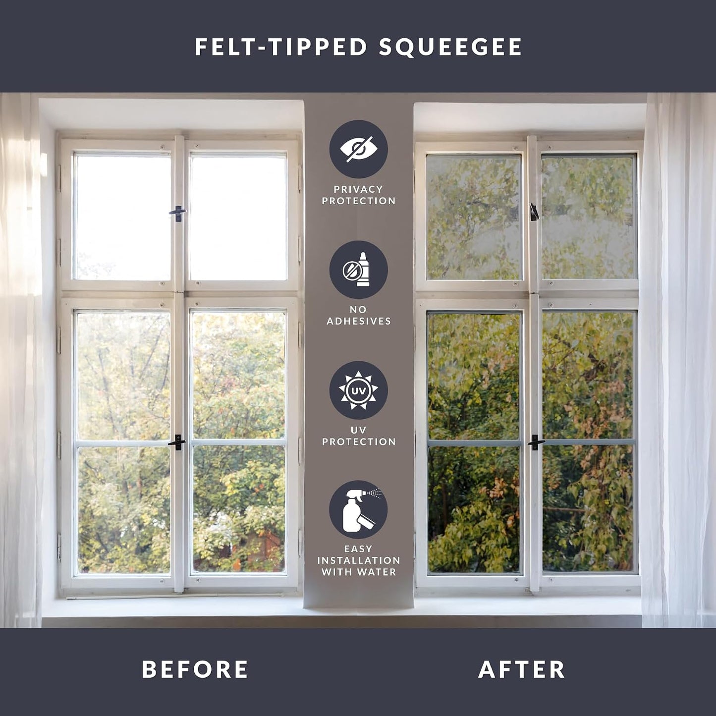 Blackout Light Effects Window Privacy Film by Artscape - Light Blocking Blackout Film, Static Cling, Full Coverage Privacy, Light Control, Helps Create a Calm, Focused Space - 17.72 x 72 Inch