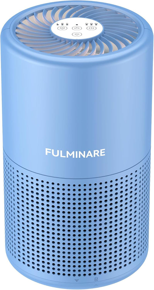 FULMINARE Air Purifiers for Home Bedroom H13 HEPA Air Purifier, 3 Speeds, Timer, 24dB, Small Mini Air Purifier with Night Light, Sage Green