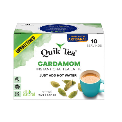 QuikTea Instant Chai Tea Latte Mix, Saffron Masala, 10 Sachets