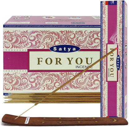 TRUMIRI Incense Stick Holder Bundle with Satya Sai Baba Nagchampa 250g Bulk Incense Sticks Nag Champa Agarbatti - Pack of 1 (Approx 250 Insence-Sticks)