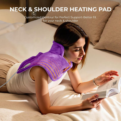 VAAGHANM Heating Pad: Electric Heat Pad -Weighted Instant Heating Pads for Neck and Shoulders-6 Heat Options & 6 Auto Timer Mode-Gift for Women Mom