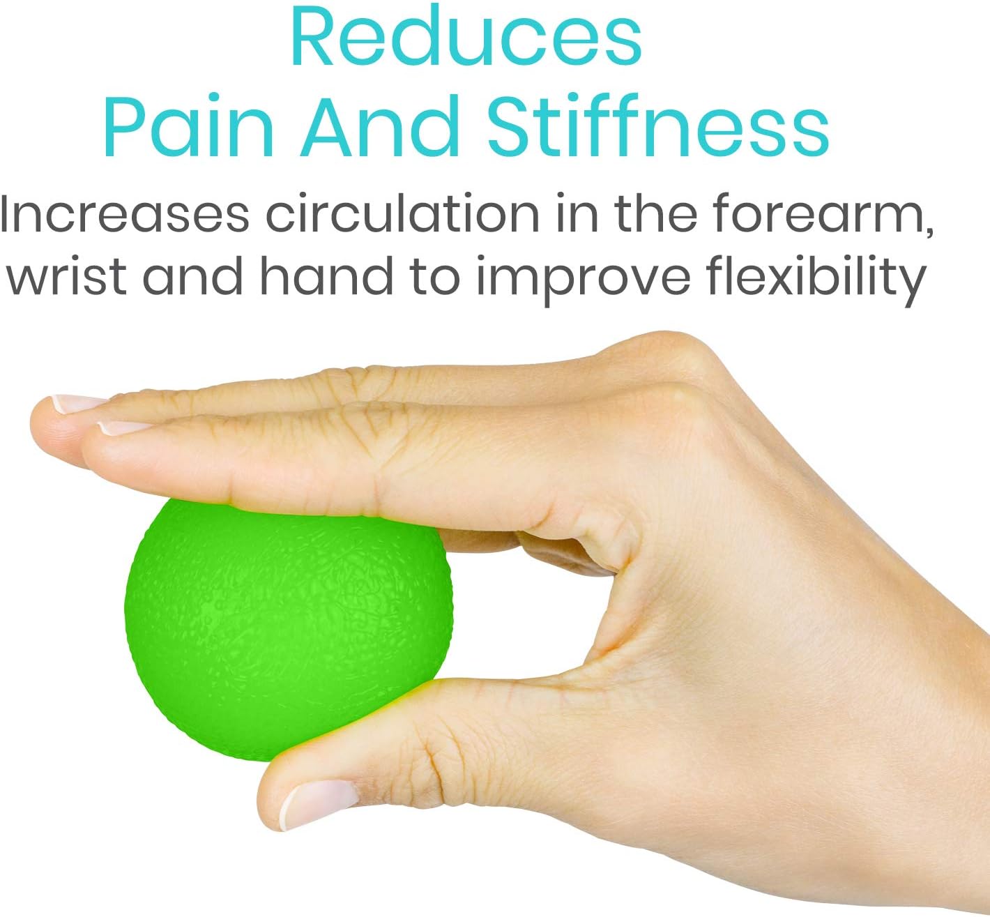 Vive Squeeze Balls for Hand Therapy, Exercise, Arthritis (w/Rehab Video App) - Grip Strengthener Occupational Equipment for Finger, Wrist, Carpal Tunnel, Pain Relief