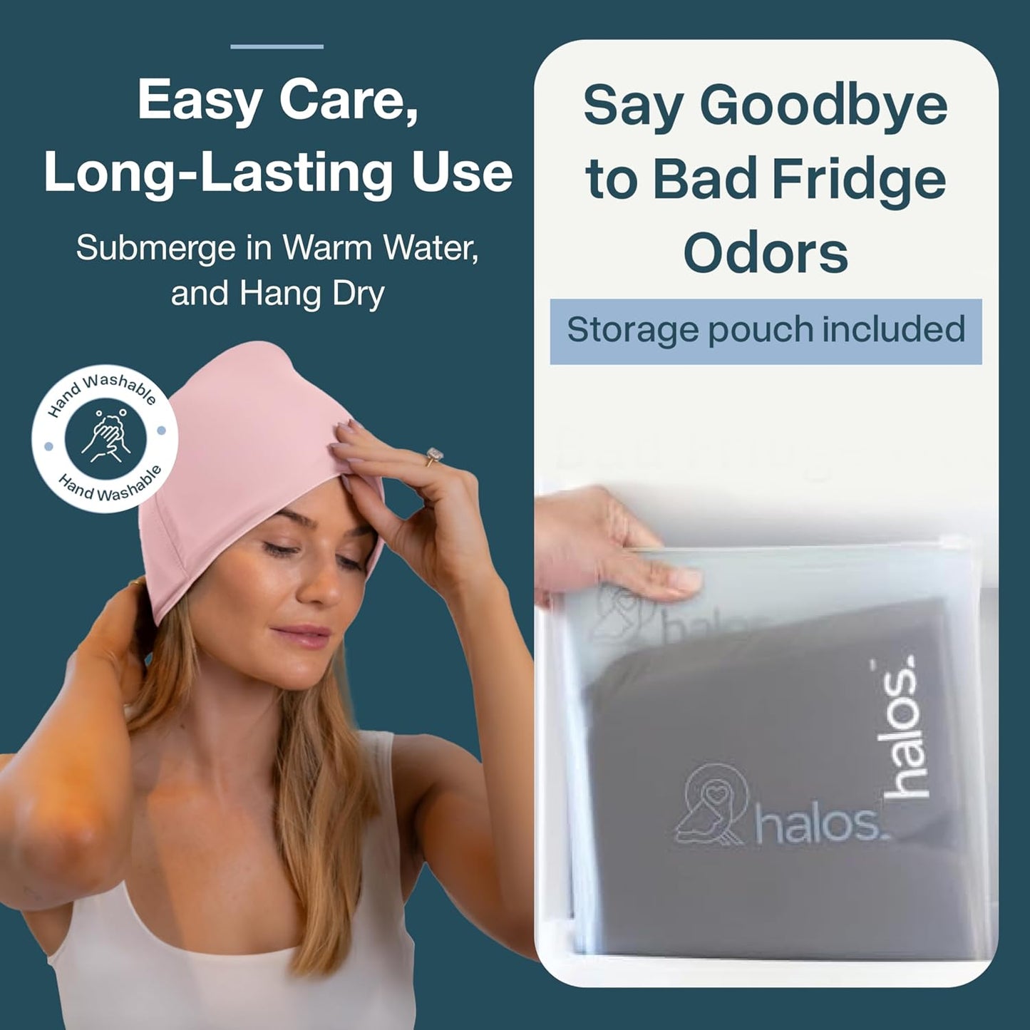 Myhalos® Migraine Relief Cap, Ice Hat for Migraines, Headache Relief Cap, 30% More Gel, Hot & Cold Therapy Head Ice Pack, Cooling Headache Hat, Tension Wrap, Hangover Cap, Ice Face Mask, FSA|HSA