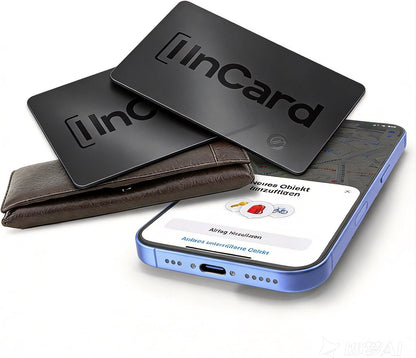 Wallet Tracker Card, Android & iPhone, Find My & Google, 5 Year Battery