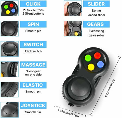 5PC Fidget Toys Adults Set Fidgets for Classroom Must Have Autism Sensory Pack Figette Cube ADHD Special Treasure Prize Tool Stress Relief Desk Cool Gadget for Kid Easter Basket Stuffers for Teen Boys