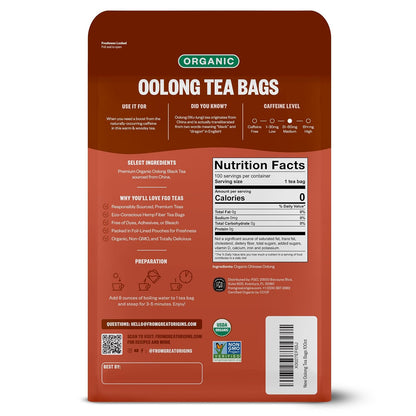 FGO Organic Oolong Tea, Eco-Conscious Tea Bags, 100 Count, Packaging May Vary (Pack of 1)