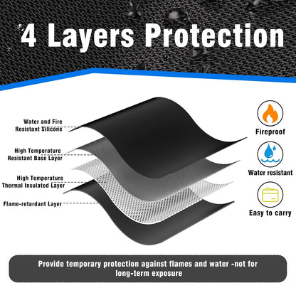 Fireproof Document Bag with Zipper,File Organizer,13.5"x10", 5 Pack