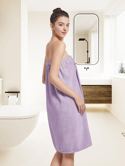 Women'S Soft Wrap Towel Full Length，Bath Robe After Shower Female Plush Long，Spa Bathrobes Lightweight With Pockets