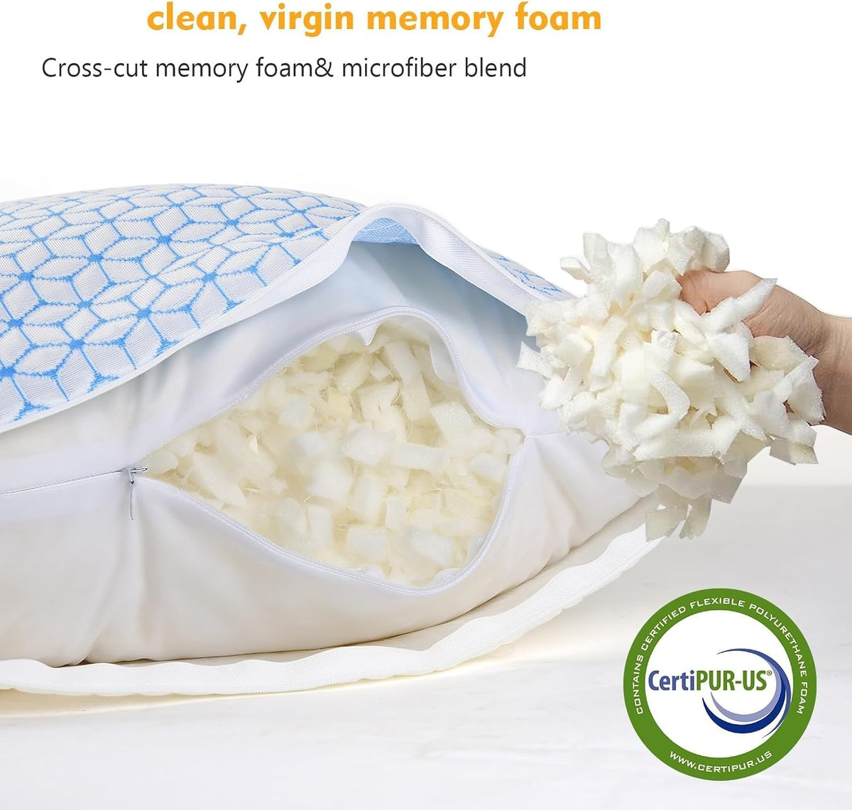 Love Attitude King Size Pillows, Shredded Memory Foam Pillows King