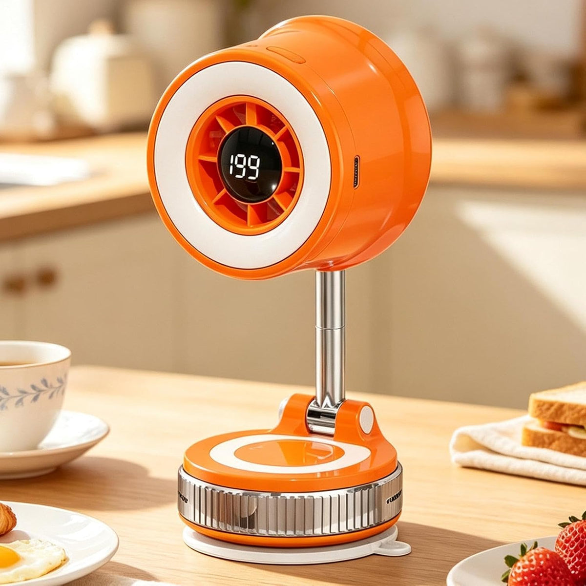 Portable Fan for Travel 199 Wind Speeds 360 Degree Adjustable Suction Cup