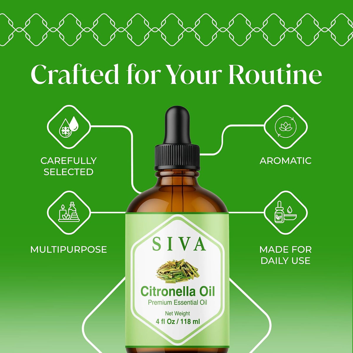 Siva Lavender Essential Oil, Huge Bottle, Large Size, 16 Fl Oz (473 ml)