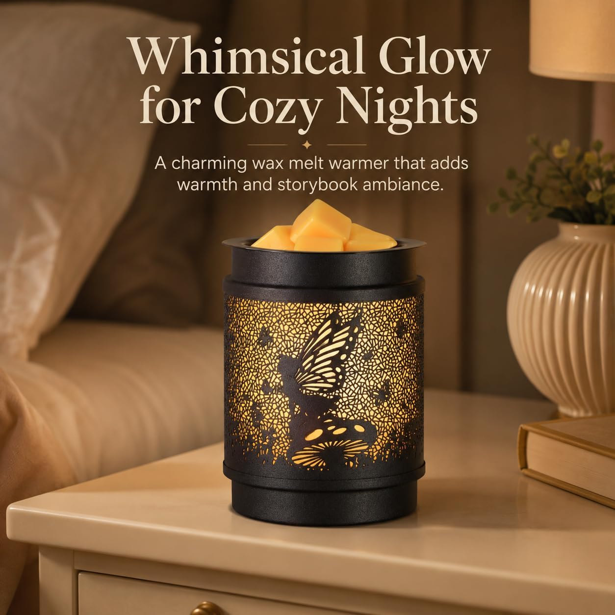 kobodon Wax Melt Warmer Metal Wax Warmer for Scented Wax Electric Fragrance Candle Oil Burner 2 in 1 Wax Melts as Gifts for Moms Grandma Women Girls(Sunflower)