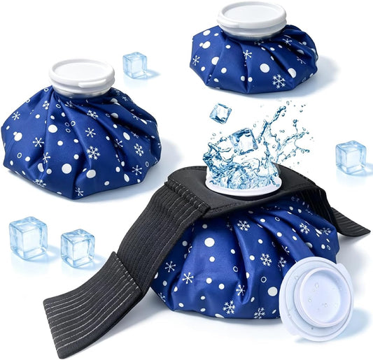 Reusable Ice Pack for Injuries & Pain Relief, 9 Inch Snowflake Design Hot & Cold Therapy Pack, Leak-Proof Ice Bag for Muscle, Joint Pain & Swelling, First Aid, Sports & Home Use